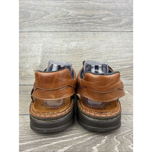 Finn Comfort Tunis Men’s Sz 11/EU 44 Brown Leather 3 Strap Hook & Loop Sandals main image 8